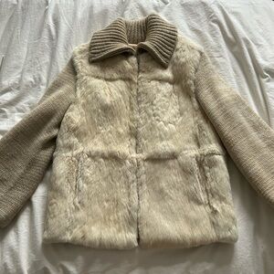 Maude rabbit fur coat
